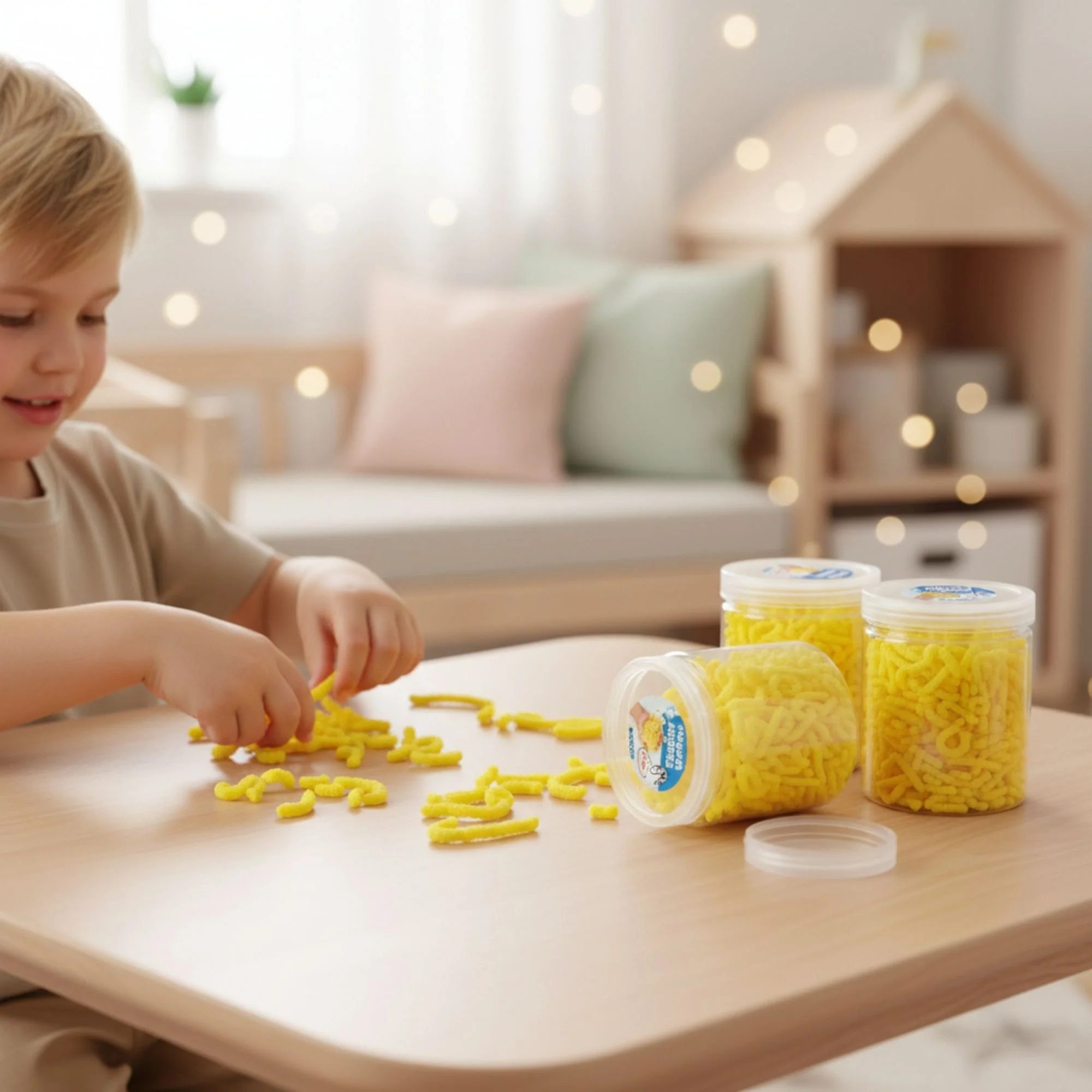 alldoro Squishy Worms 120g | Geel - Image 5
