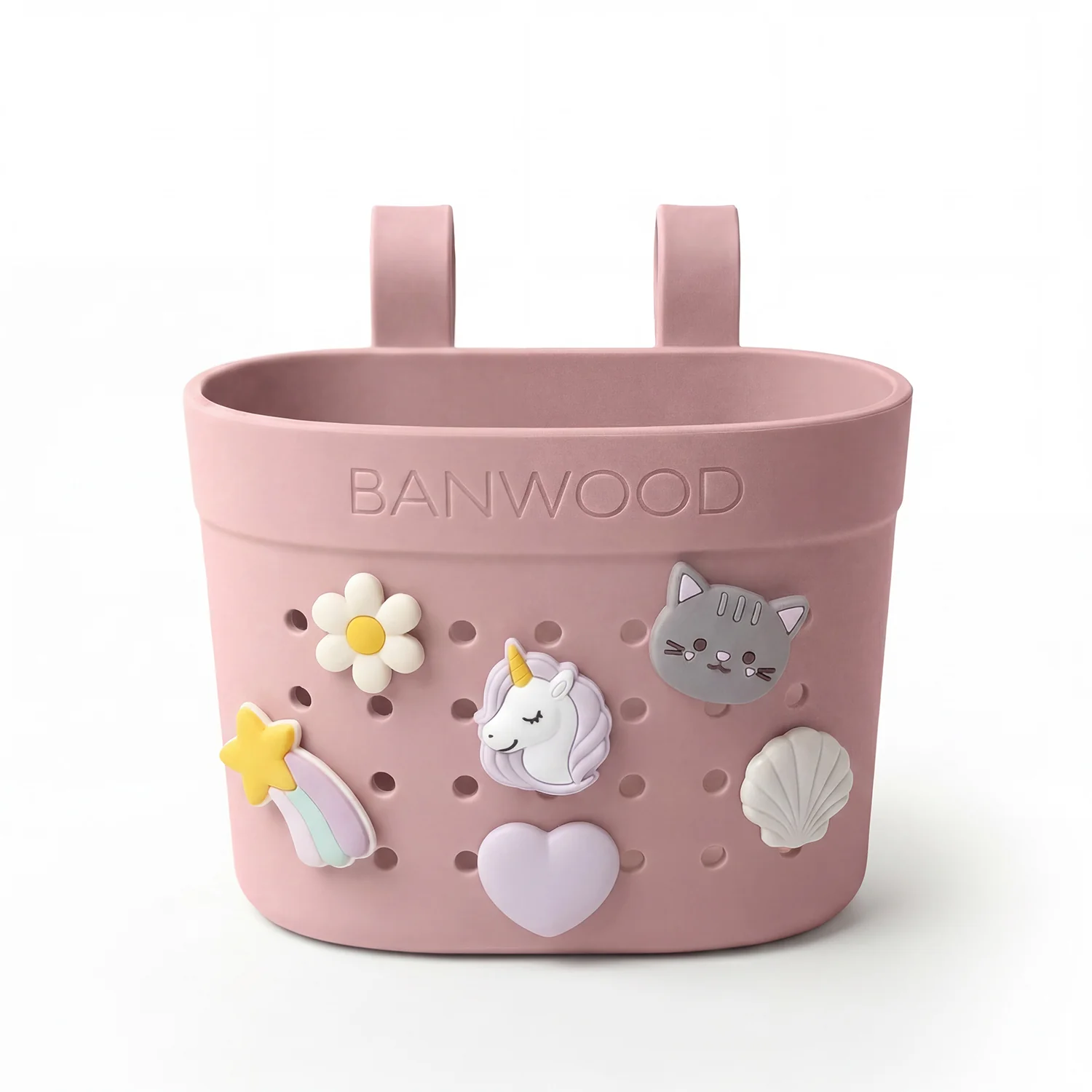 Banwood Fietsmandje Pin & Ride | Dusty Rose - Image 14