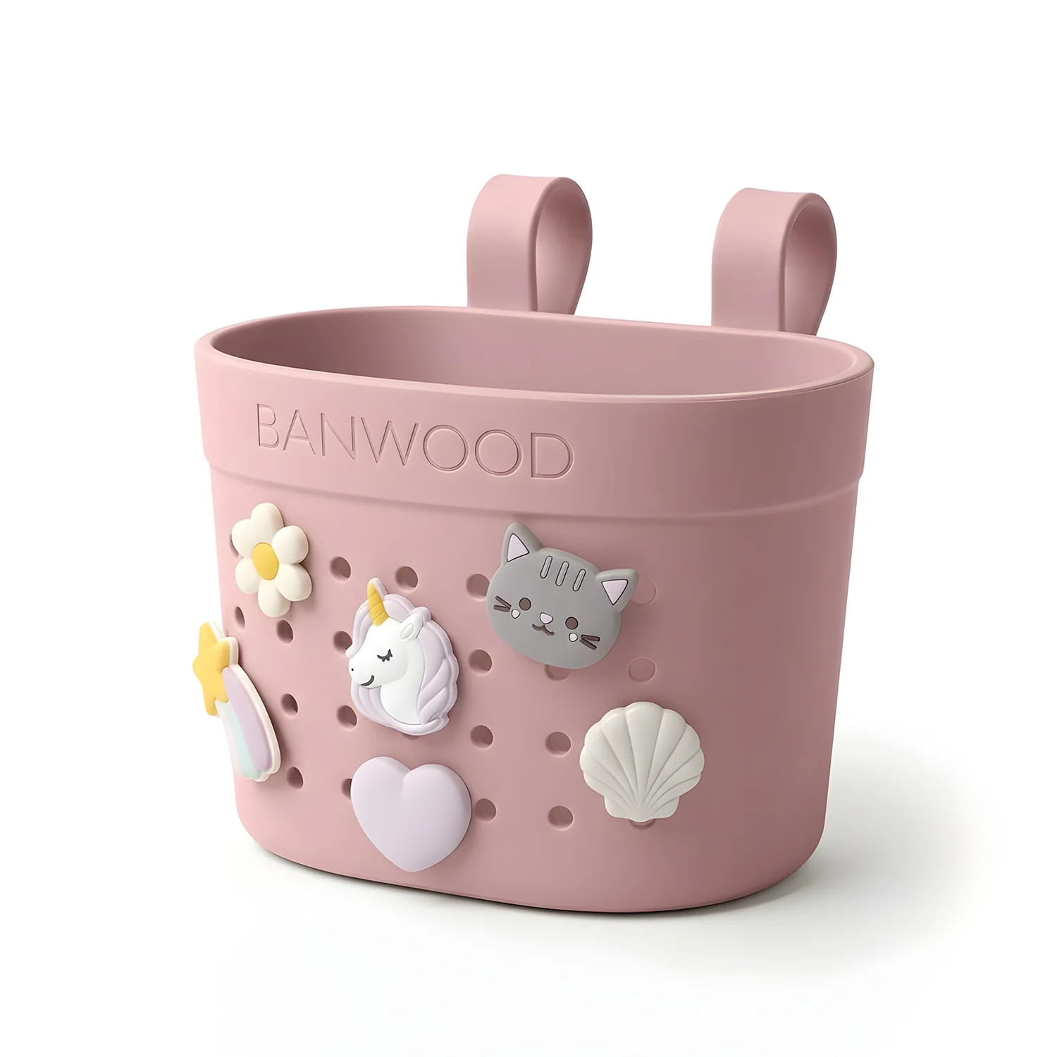 Banwood Fietsmandje Pin & Ride | Dusty Rose - Image 15