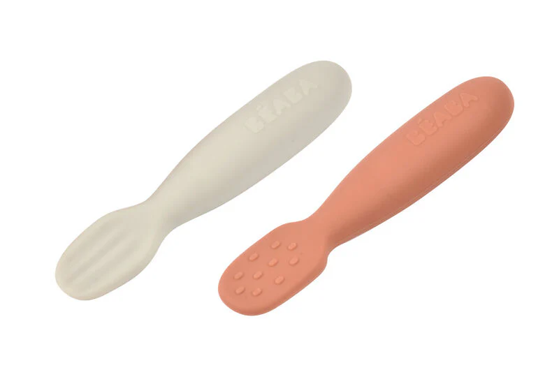 * Béaba Set 2 Pre-Spoons Silicone | Terracotta / Velvet Grey - Image 4