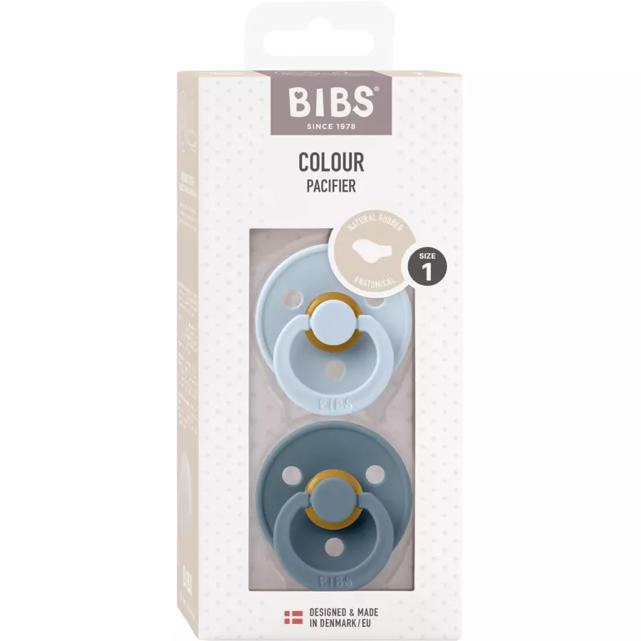 * Bibs Fopspeen Anatomisch 0+M Maat 1 | Petrol / Blue - Image 2