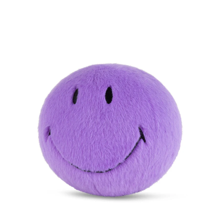 * Bon Ton Toys x Smiley Knuffel Eco Fuzzy 13cm | Paars - Image 2