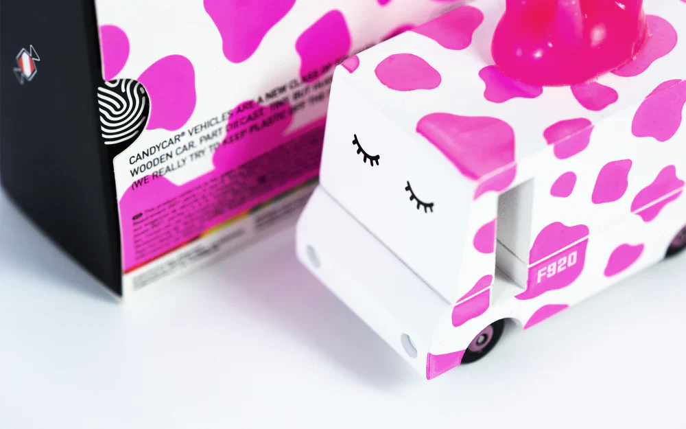 * Candylab Toys Speelgoedauto | Strawberry Moo - Image 4
