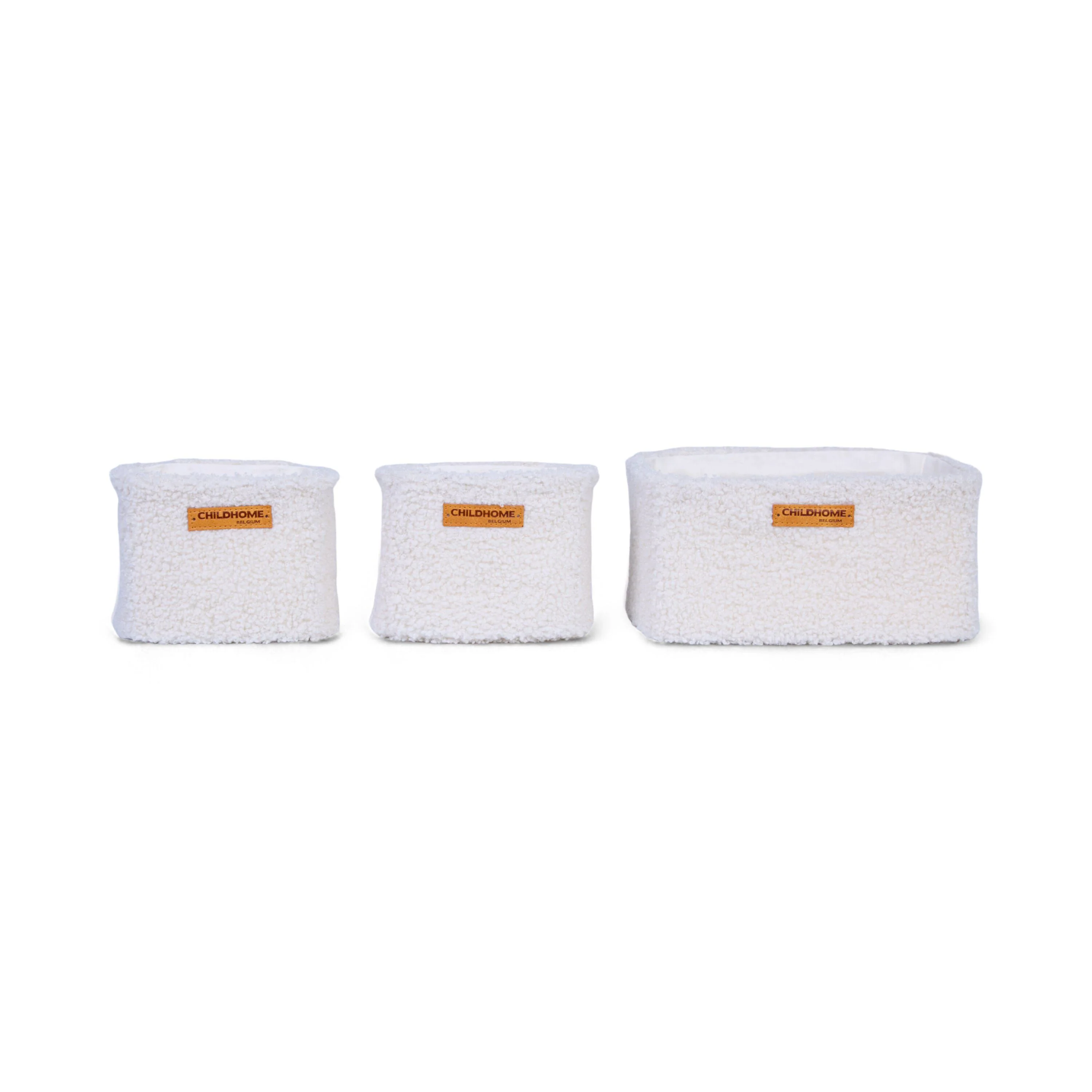* Childhome Set Van 3 Hangmandjes | Teddy Ecru