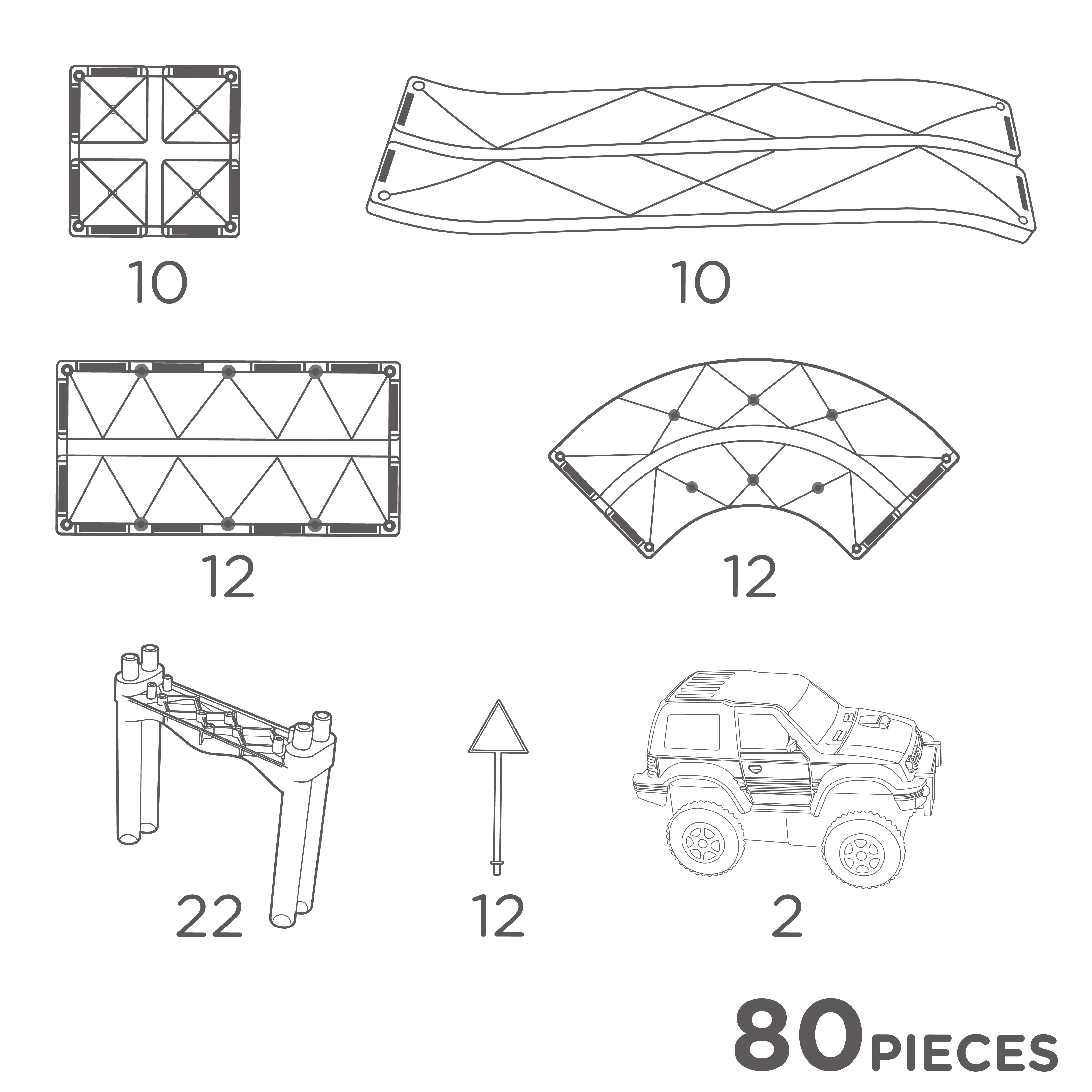 Cleverclixx Large Race Track Pastel | 80 Stuks - Image 3