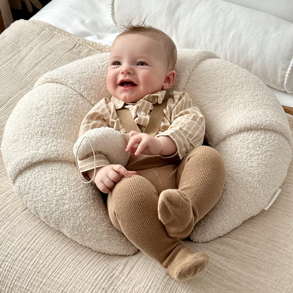 Cotton & Sweets Borstvoedingskussen | Boho Boucle Vanilla Croissant - Image 2