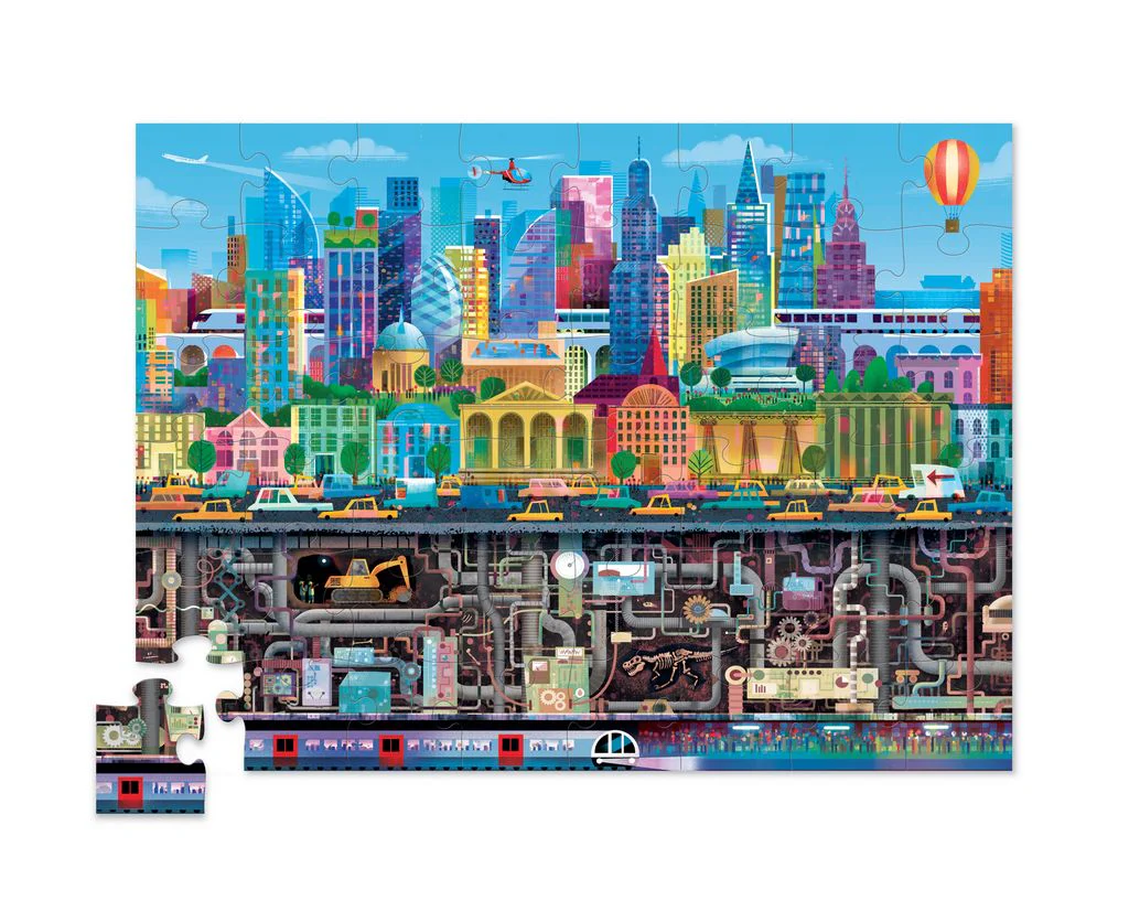 * Crocodile Creek Above + Below Puzzels 48ST | Stad - Image 2