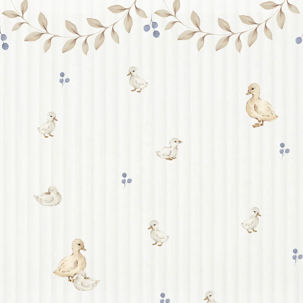 Dekornik Behang Ducklings Cute With Ornament