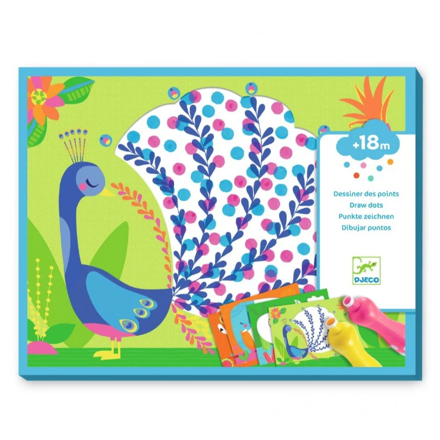 * Djeco Creatieve Knutseldoos | Tekenen met stippen