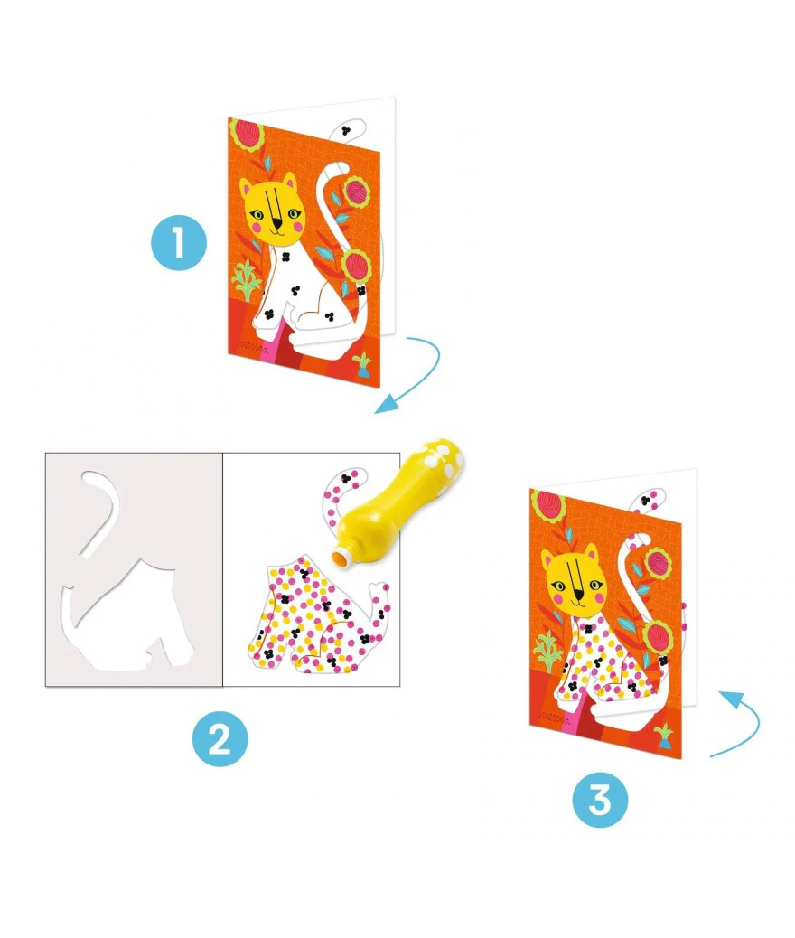* Djeco Creatieve Knutseldoos | Tekenen met stippen - Image 3