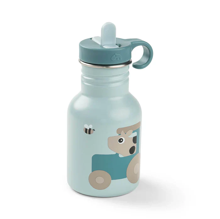 Done By Deer Drinkfles RVS 350ml | Tiny Farm Blue - Image 4