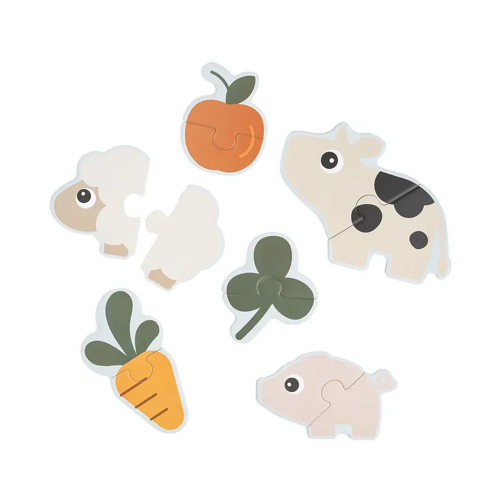 * Done By Deer First Jigsaw Puzzel Set Tiny Farm Colour Mix