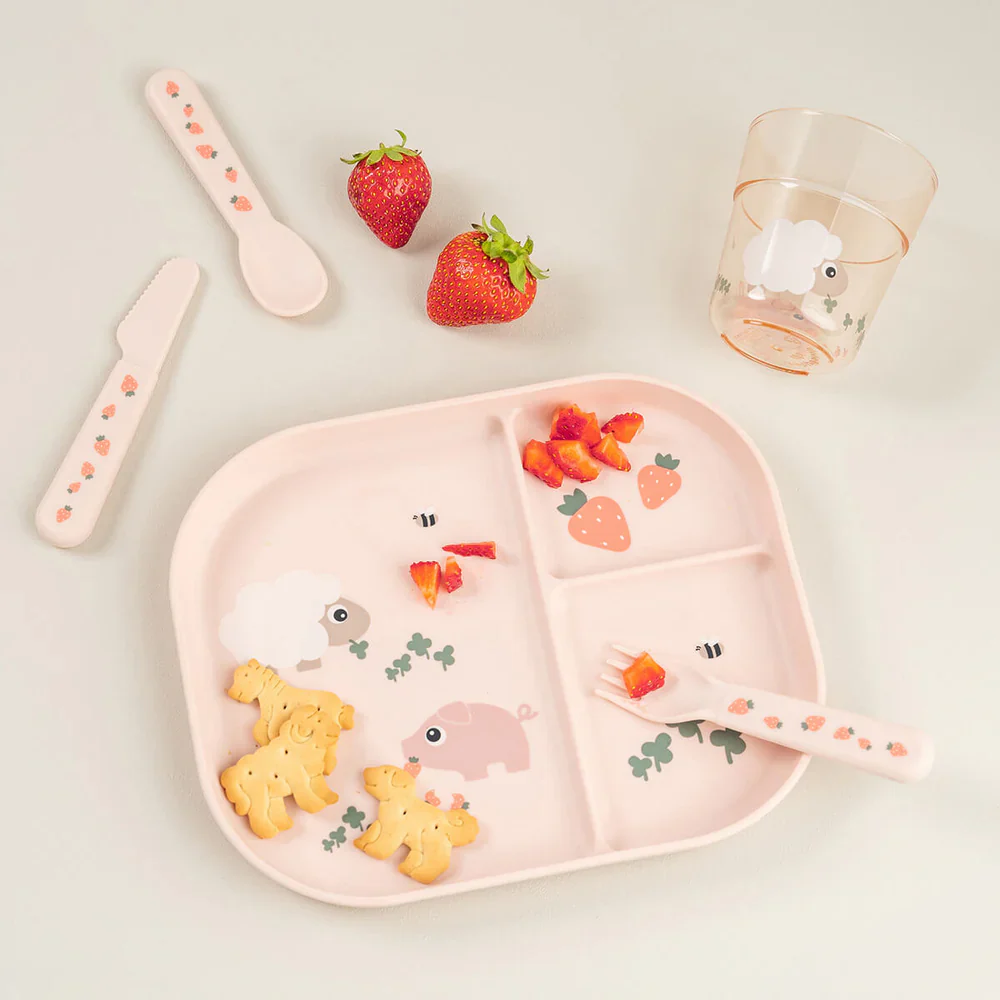 Done By Deer Foodie Bord Met Vakjes Tiny Farm Powder - Image 2