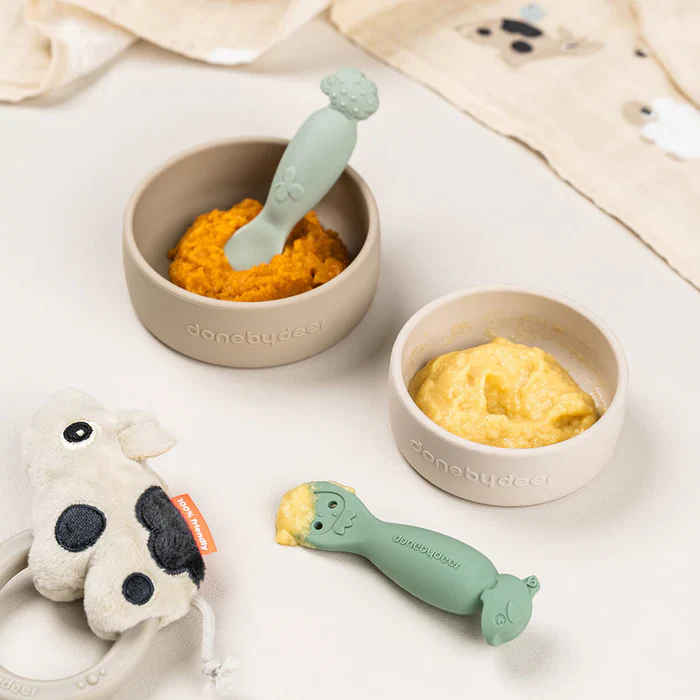 Done By Deer Learning Spoon Set | Tiny Farm Green - Image 2