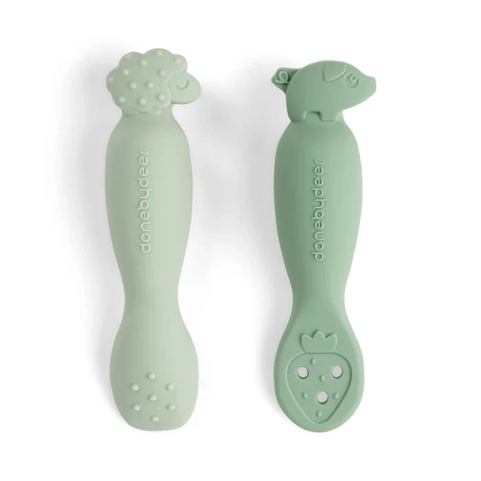 Done By Deer Learning Spoon Set | Tiny Farm Green - Image 4