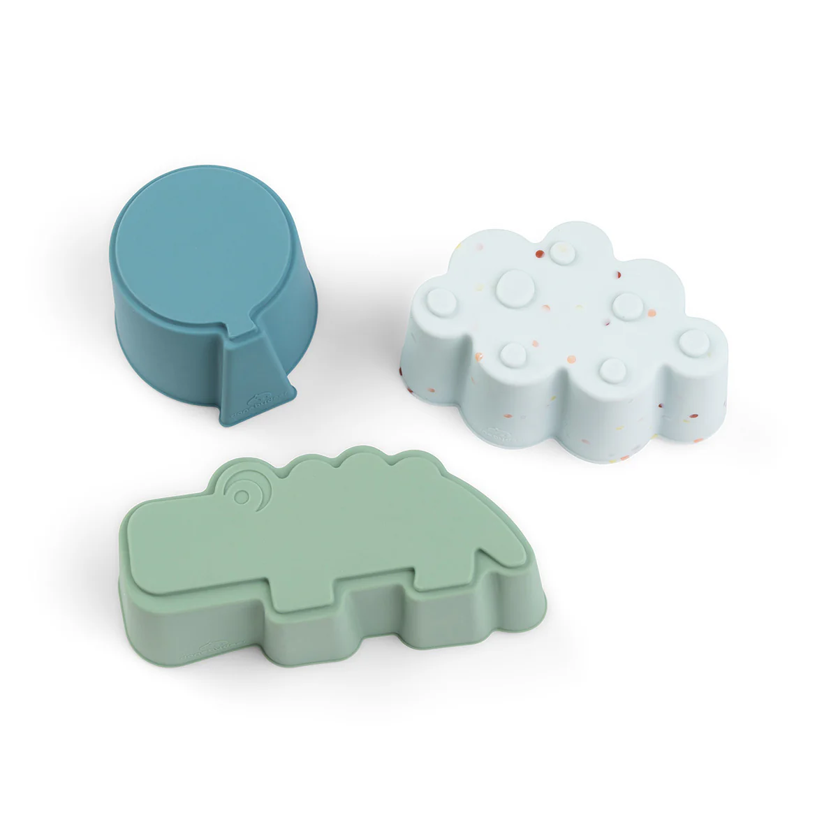 * Done By Deer Silicone Vormen 3PCS | Happy Clouds Blue - Image 2