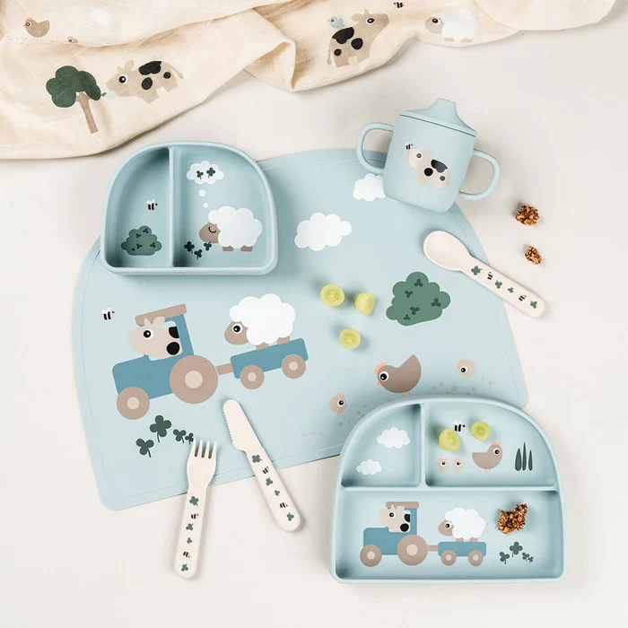 Done By Deer Stick&Stay Bordje met Vakjes | Tiny Farm Blue - Image 2