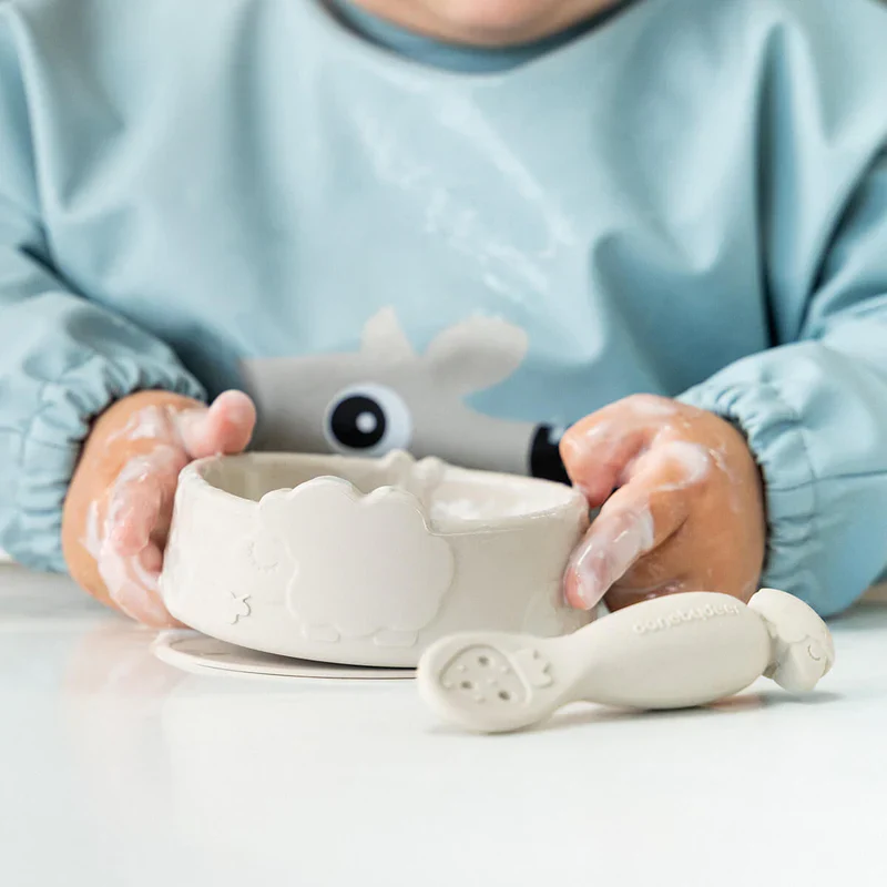 Done By Deer Stick & Stay Learning Meal Set | Sheepy Powder - Image 4