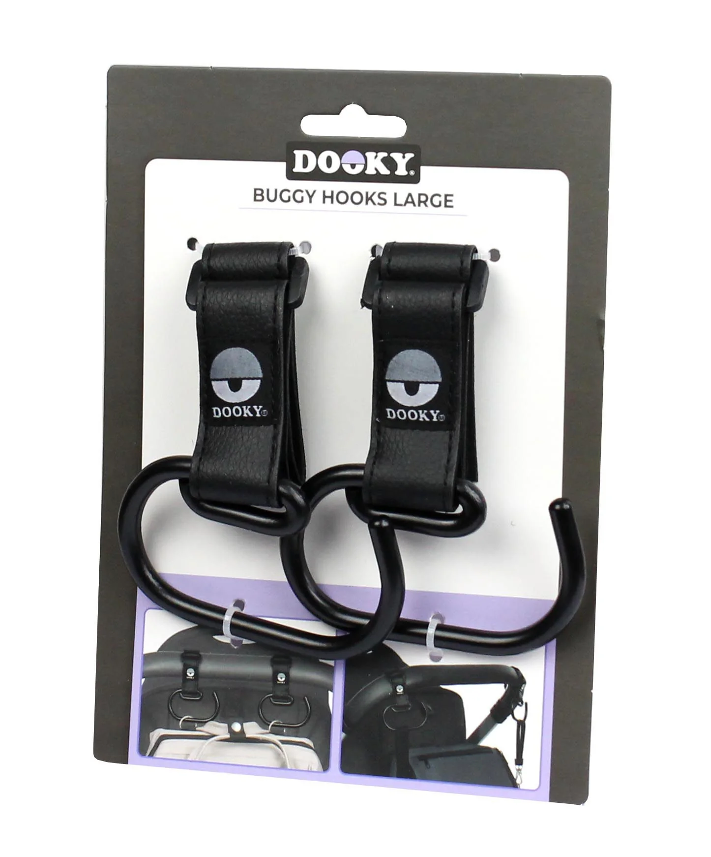 Dooky Buggy Hook Large 2 Stuks | Zwart - Image 7