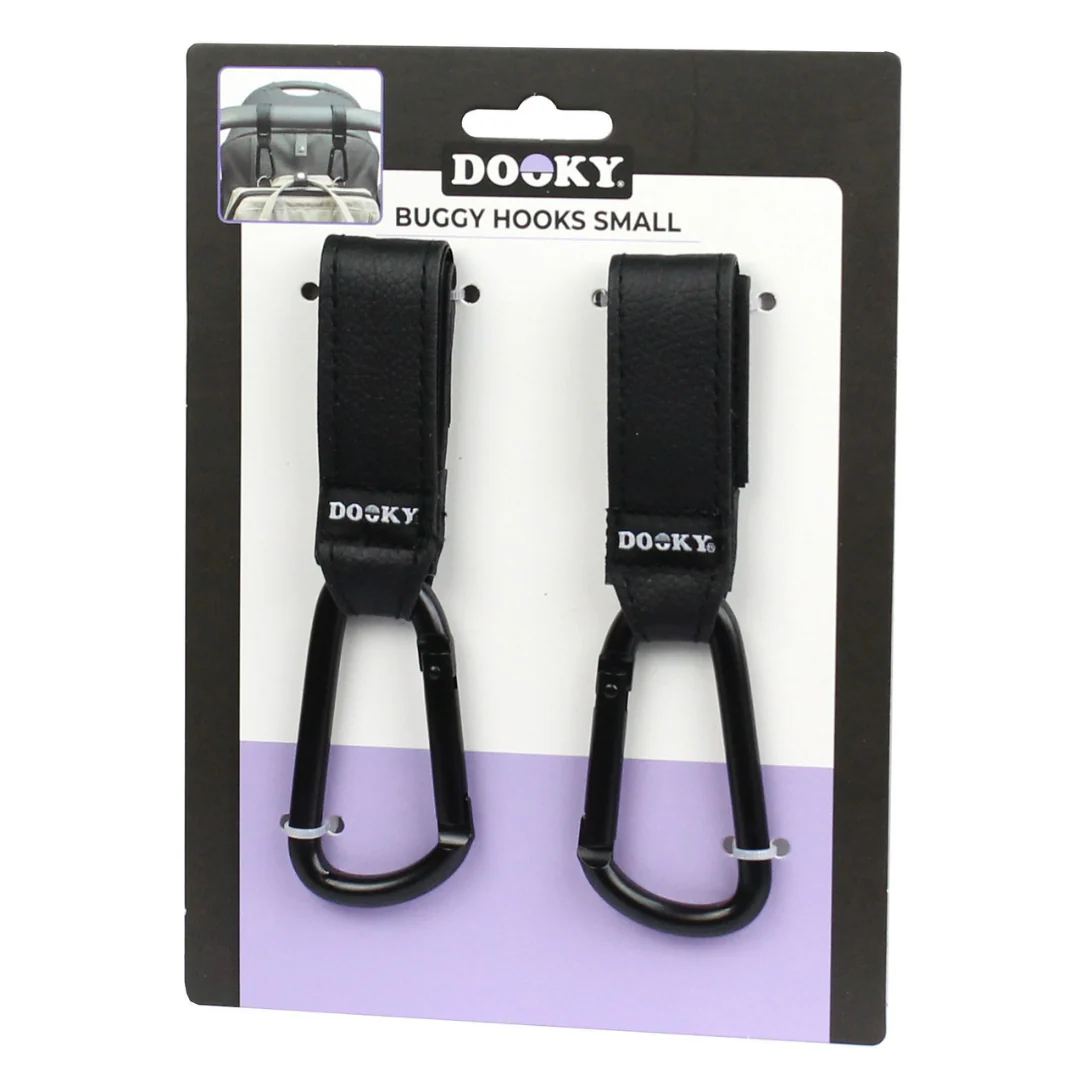 Dooky Buggy Hook Small 2 Stuks | Zwart - Image 5