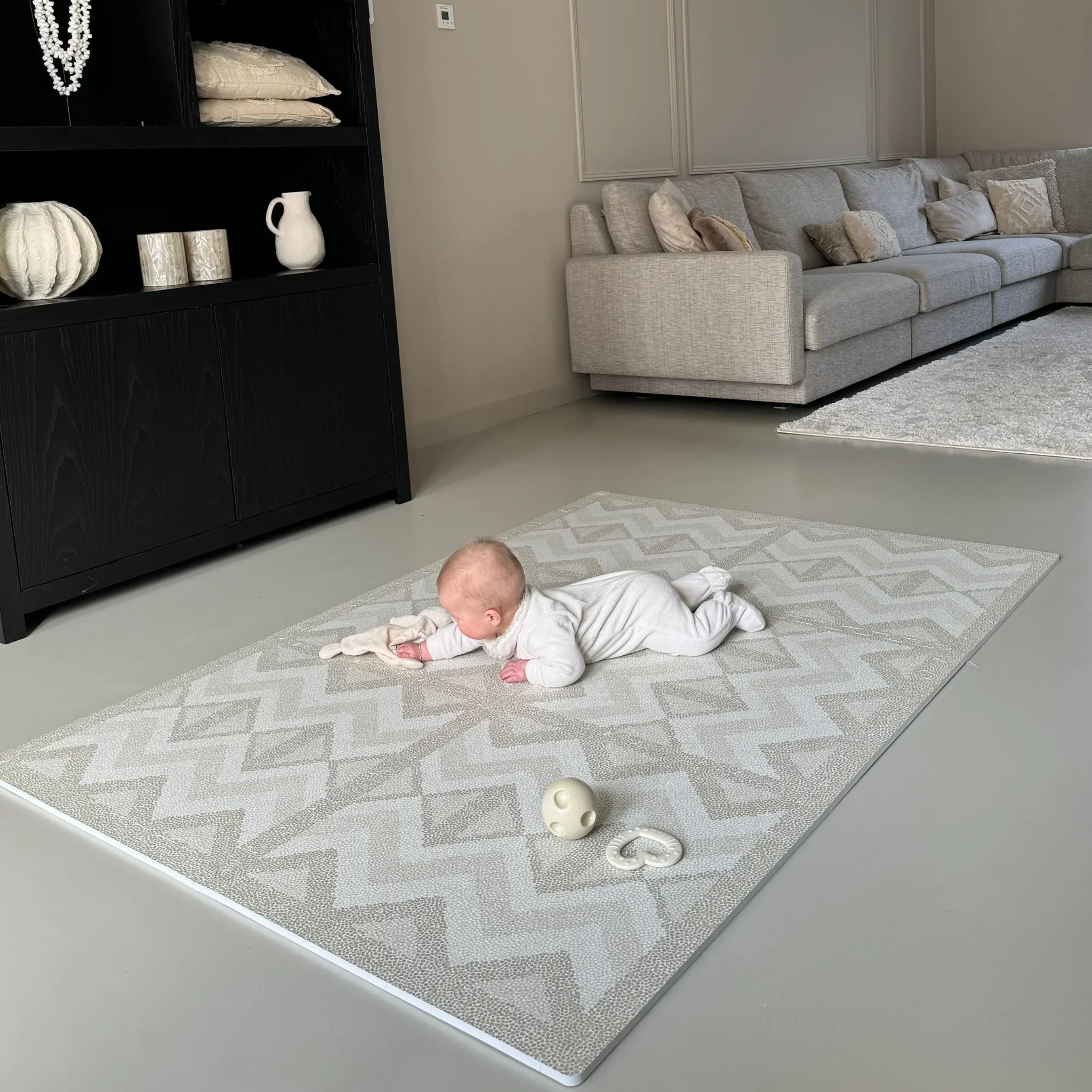 * Eeveve Speeltapijt Foam Puzzel | Kilim Feather Grey - Image 5