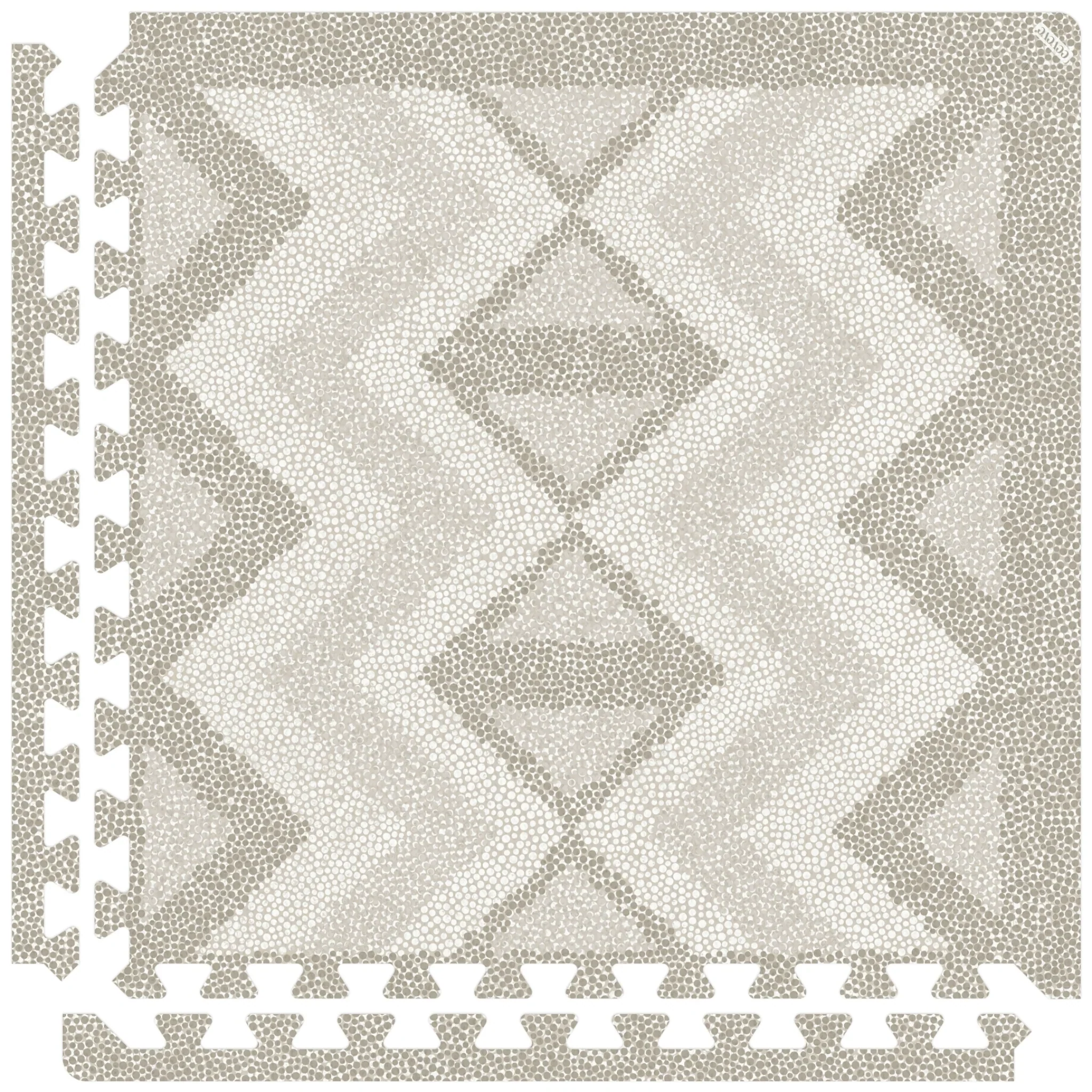 * Eeveve Speeltapijt Foam Puzzel | Kilim Feather Grey - Image 7