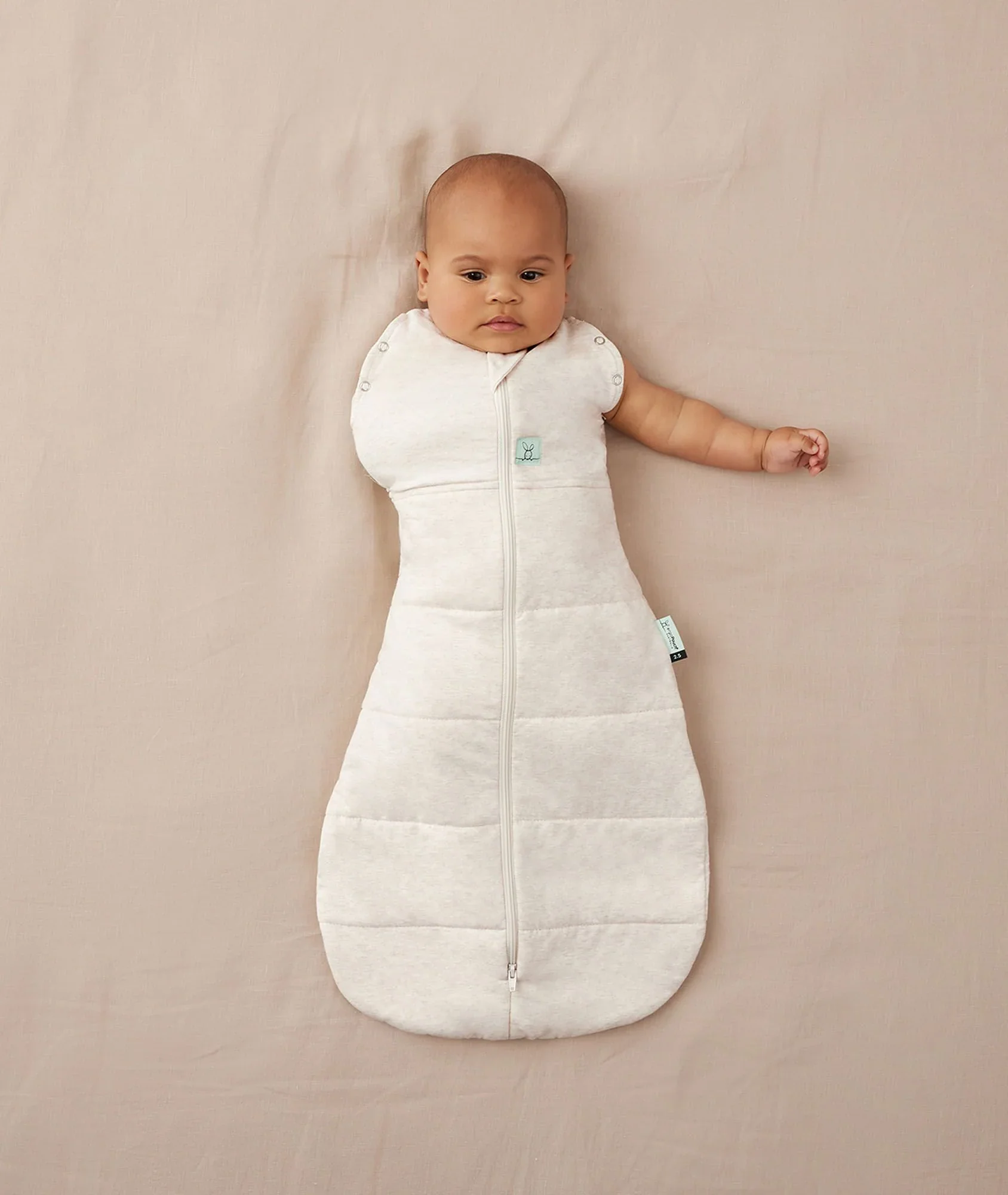 Ergopouch Cocoon Inbaker Slaapzak 90cm Tog 2.5 | Oatmeal Marle - Image 2