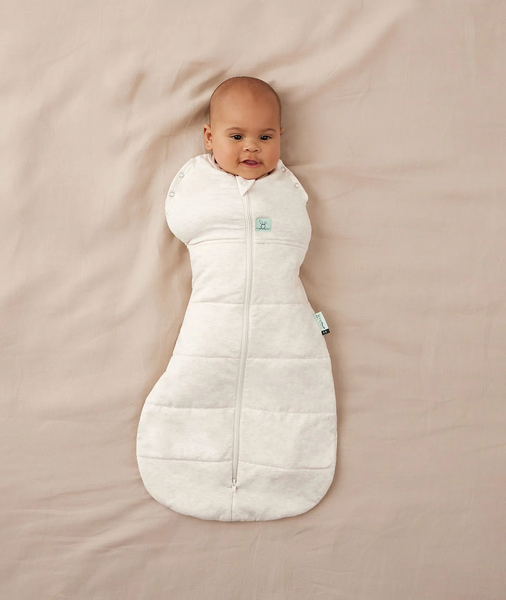 Ergopouch Cocoon Inbaker Slaapzak 90cm Tog 2.5 | Oatmeal Marle - Image 4