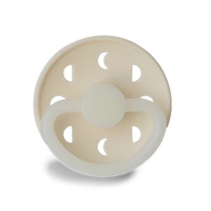 Frigg Moon Siliconen Fopspeen 6+M Rond | Cream Night