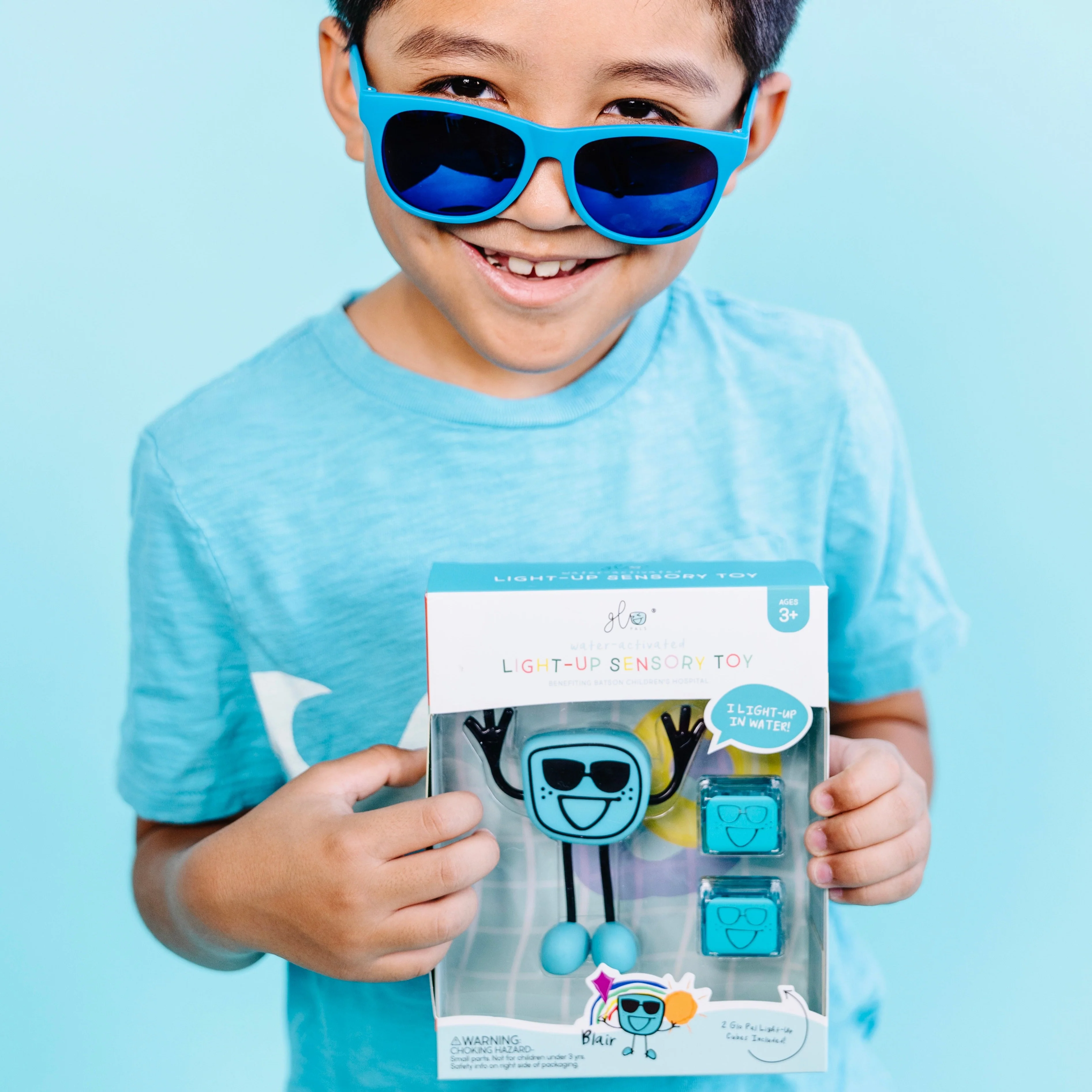 Glo Pals Light Up Sensory Toy Badspeeltje Blauw | Blair - Image 2