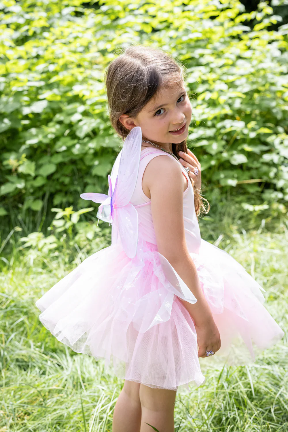 * Great Pretenders Flutter Butterfly Rokje Vleugels & Toverstaf | Pink 4-6Y - Image 3
