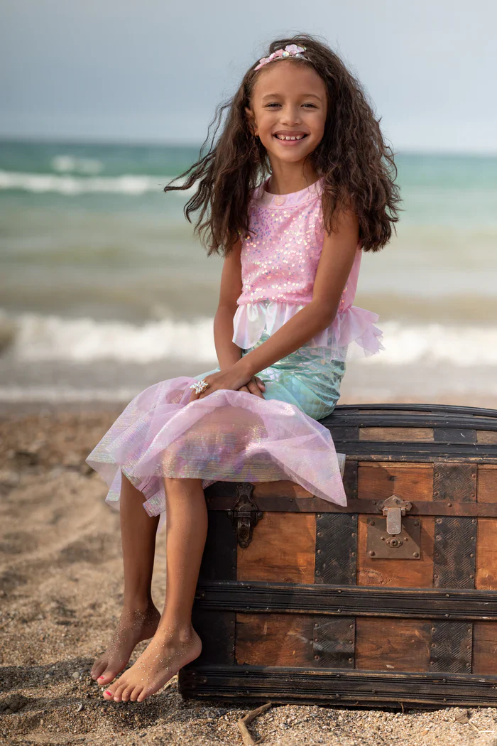 * Great Pretenders Misty Mermaid Jurk Pink 3-4Y - Image 3