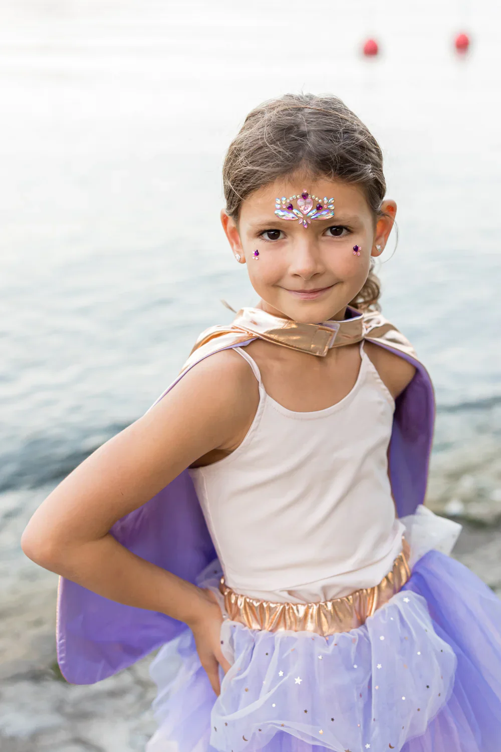 Great Pretenders Super-duper Tutu, Cape & Masker | Metallic Rose Gold/Lilac 4-6Y - Image 5