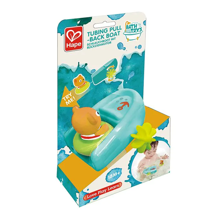 Hape Badspeelgoed Tubing Pull-Back Boat - Image 4