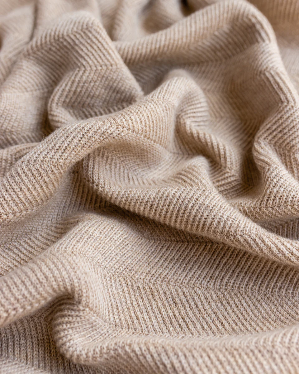 Hvid Blanket Freddie | Sand - Image 6