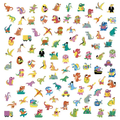 Janod 100 Stickers | Dinosaurussen - Image 2