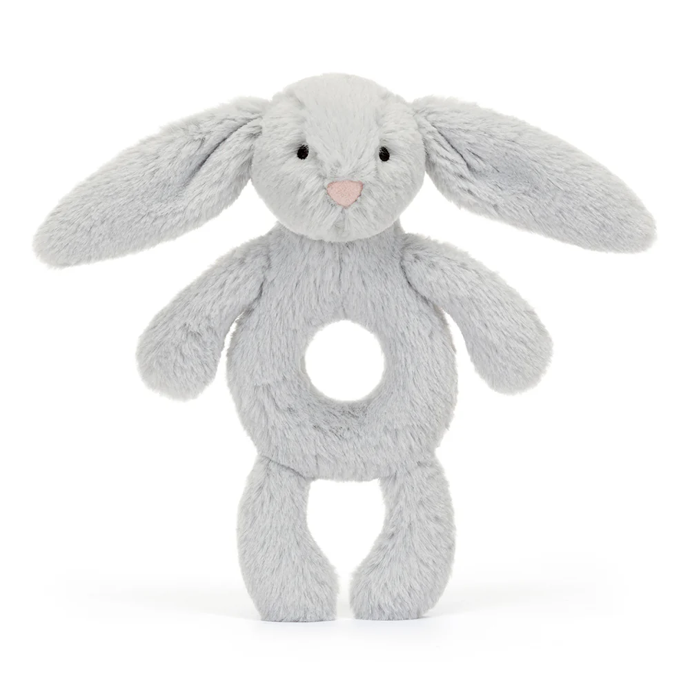 * Jellycat Knuffel Bashful Silver Bunny Ring Rammelaar
