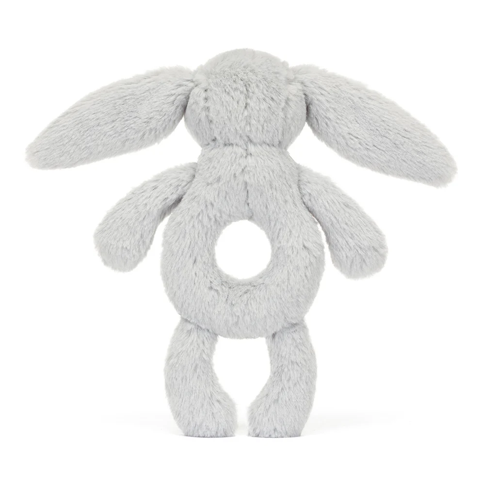 * Jellycat Knuffel Bashful Silver Bunny Ring Rammelaar - Image 4