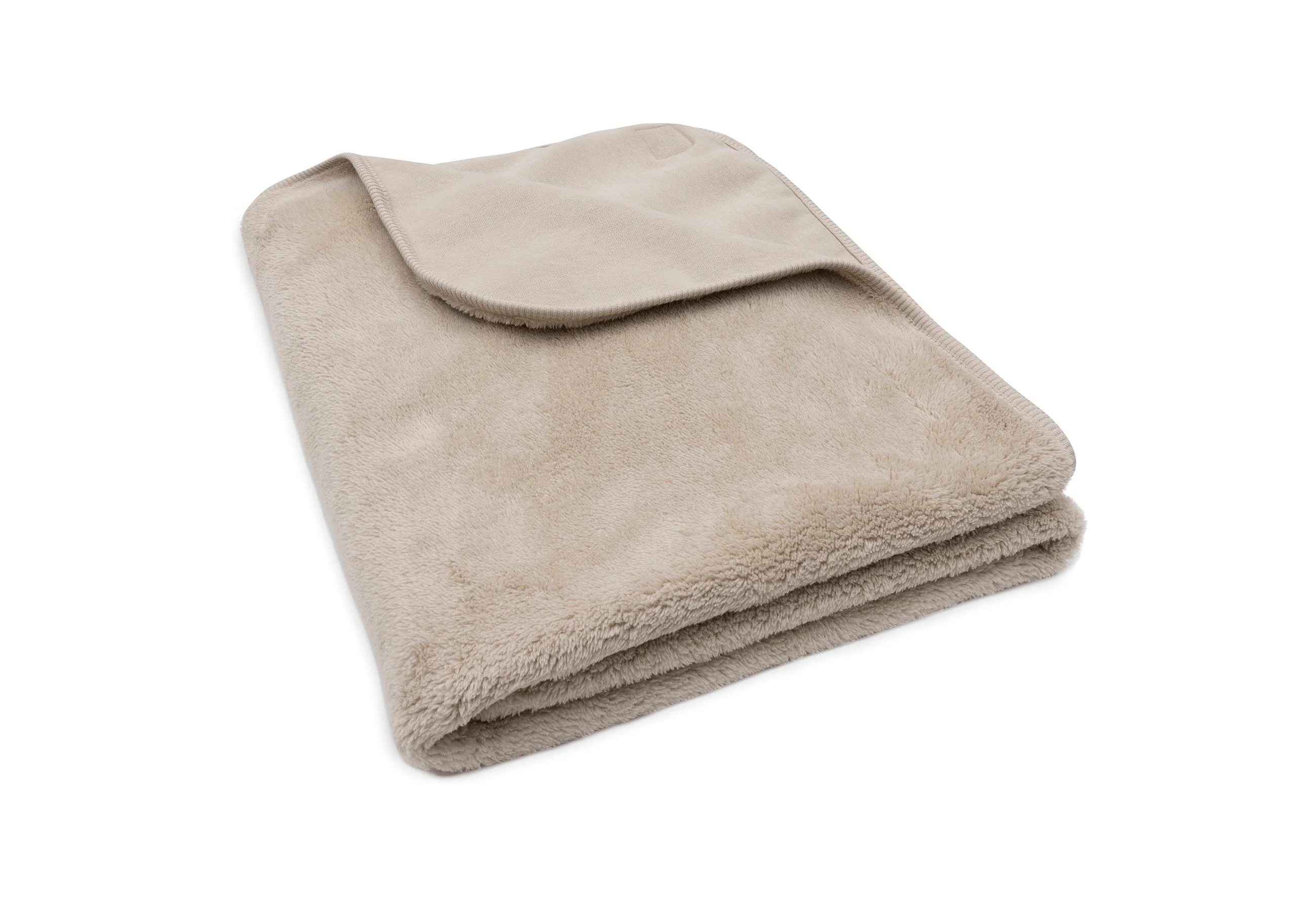 Jollein Deken Ledikant 100x150cm Basic Jersey/Sherpa | Warm Sand - Image 2