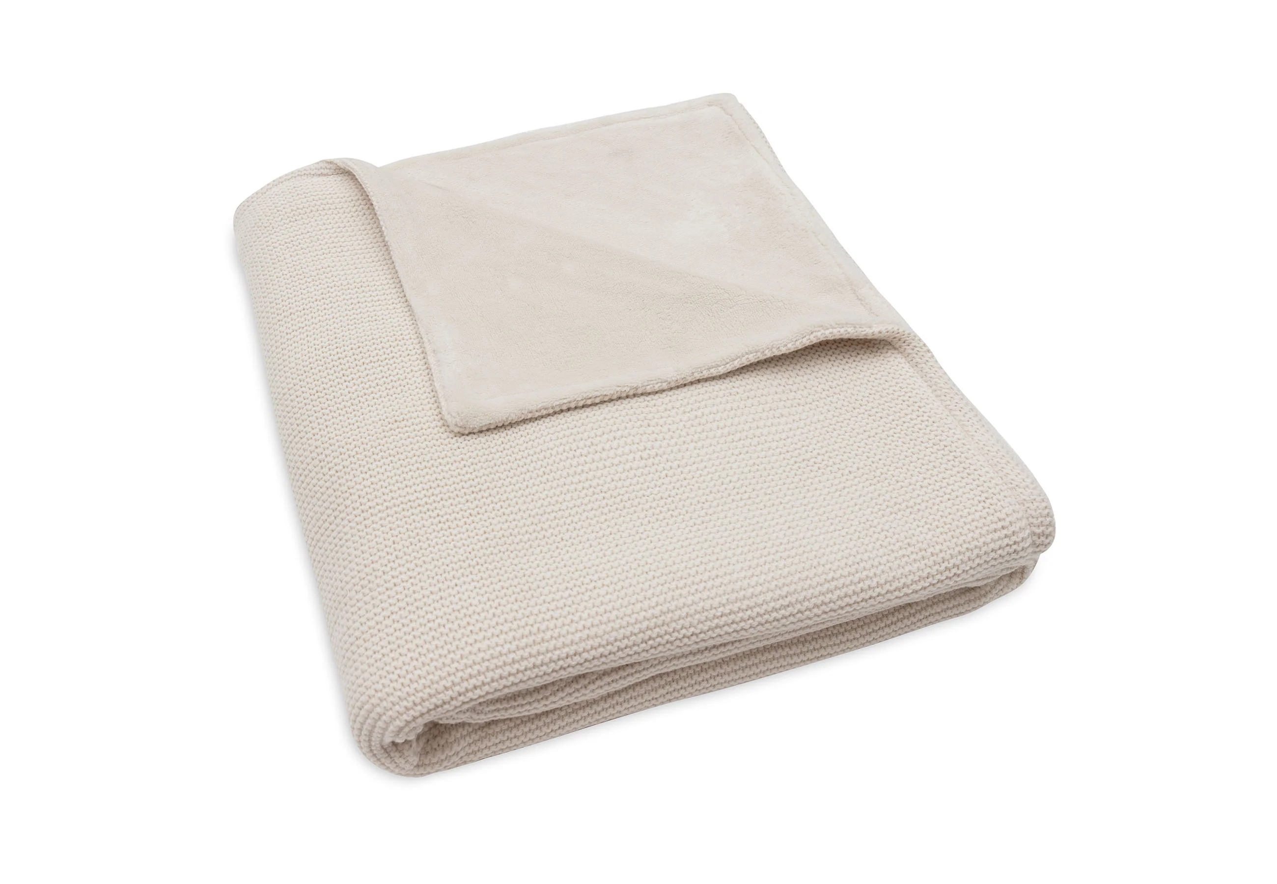 Jollein Deken Ledikant 100x150cm Basic Knit | Oatmeal/Velvet - Image 2