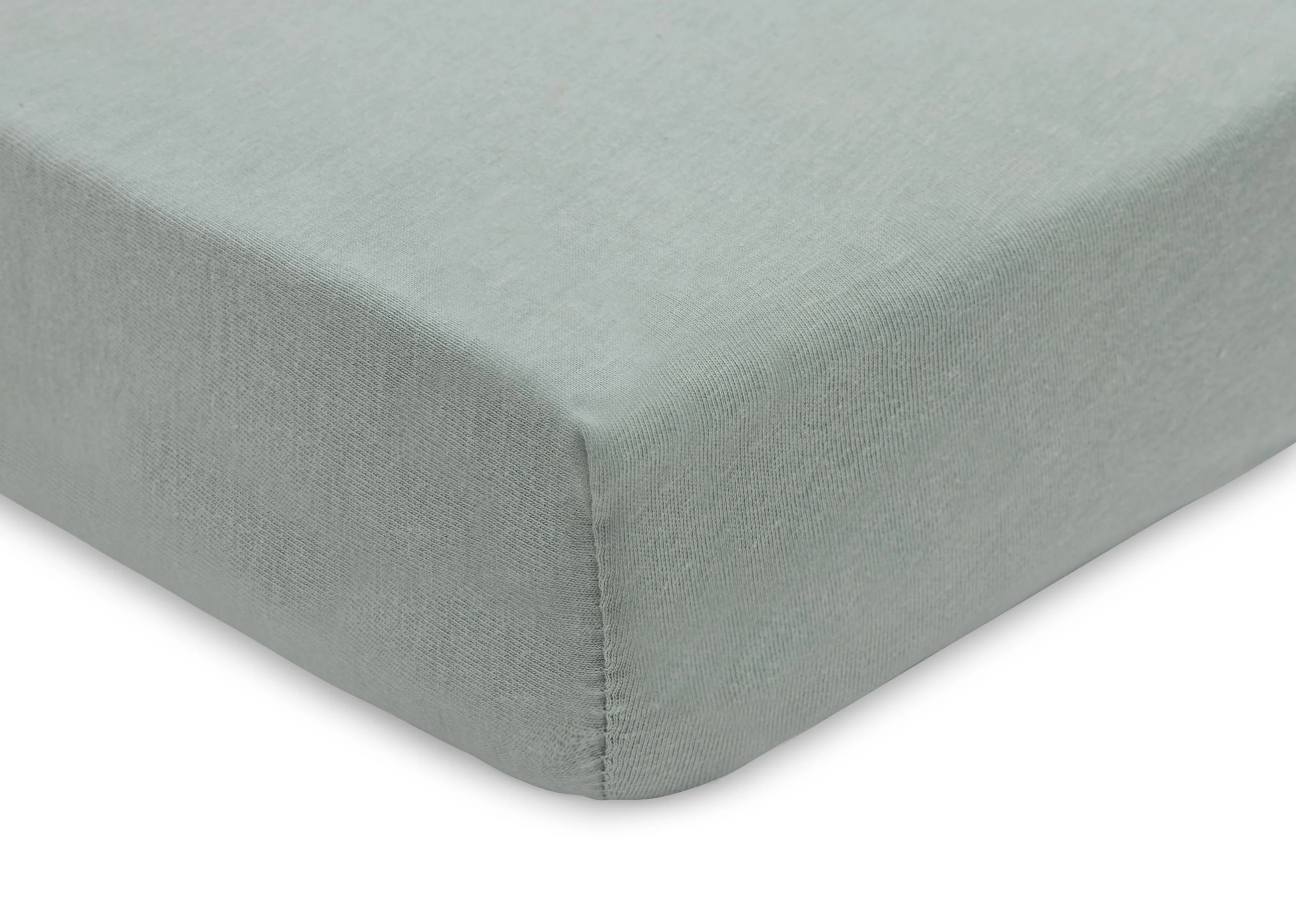 Jollein Hoeslaken Jersey 70/75x140/150cm Sea Green/Biscuit (2Pack) - Image 2