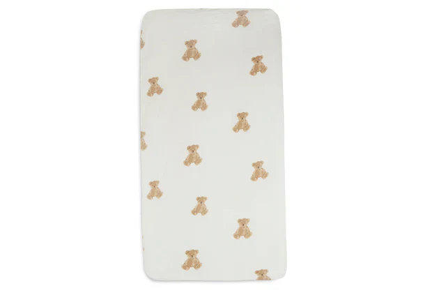 * Jollein Hoeslaken Jersey 70/75x140/150cm Teddy Bear - Image 2