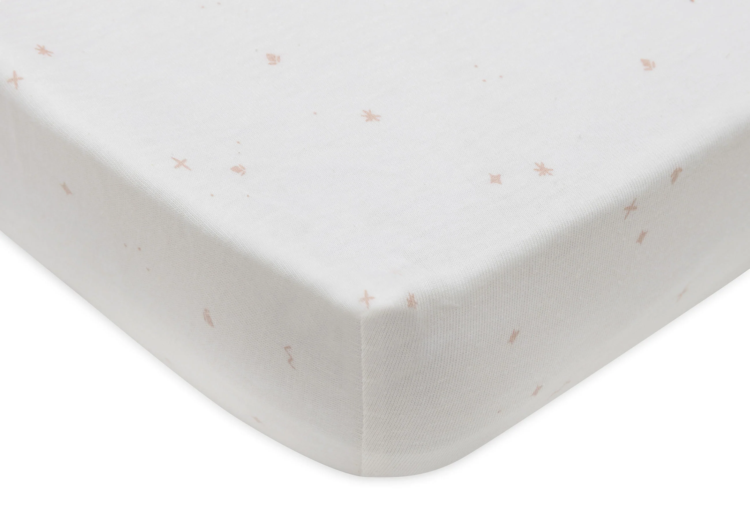 * Jollein Hoeslaken Jersey 70/75x140/150cm Twinkling Wild Rose - Image 2
