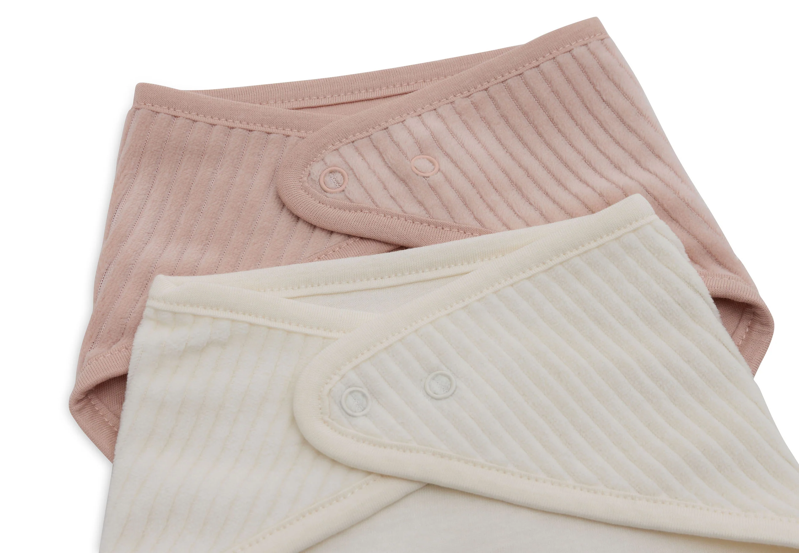 * Jollein Kwijlsjaaltje Velvet Rib Wild Rose/Ivory (2pack) - Image 3
