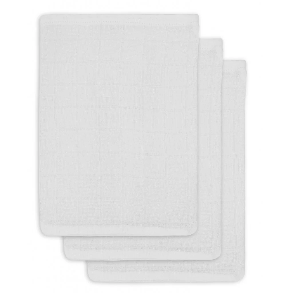 Jollein set 3 Hydrofiele Washandjes Wit