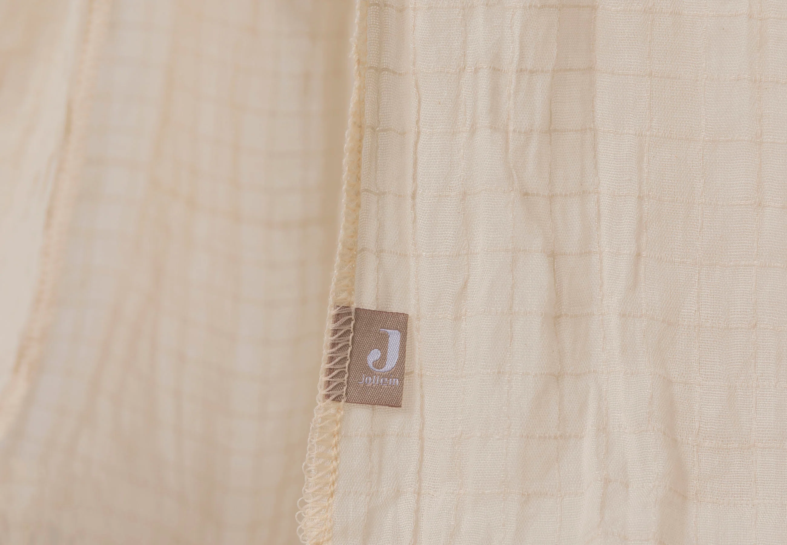 Jollein Sluier 155cm Cosy Check | Sand - Image 2