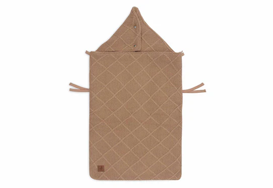 * Jollein Voetenzak Groep 0+ 3/5 points Check Knit Biscuit - Image 3