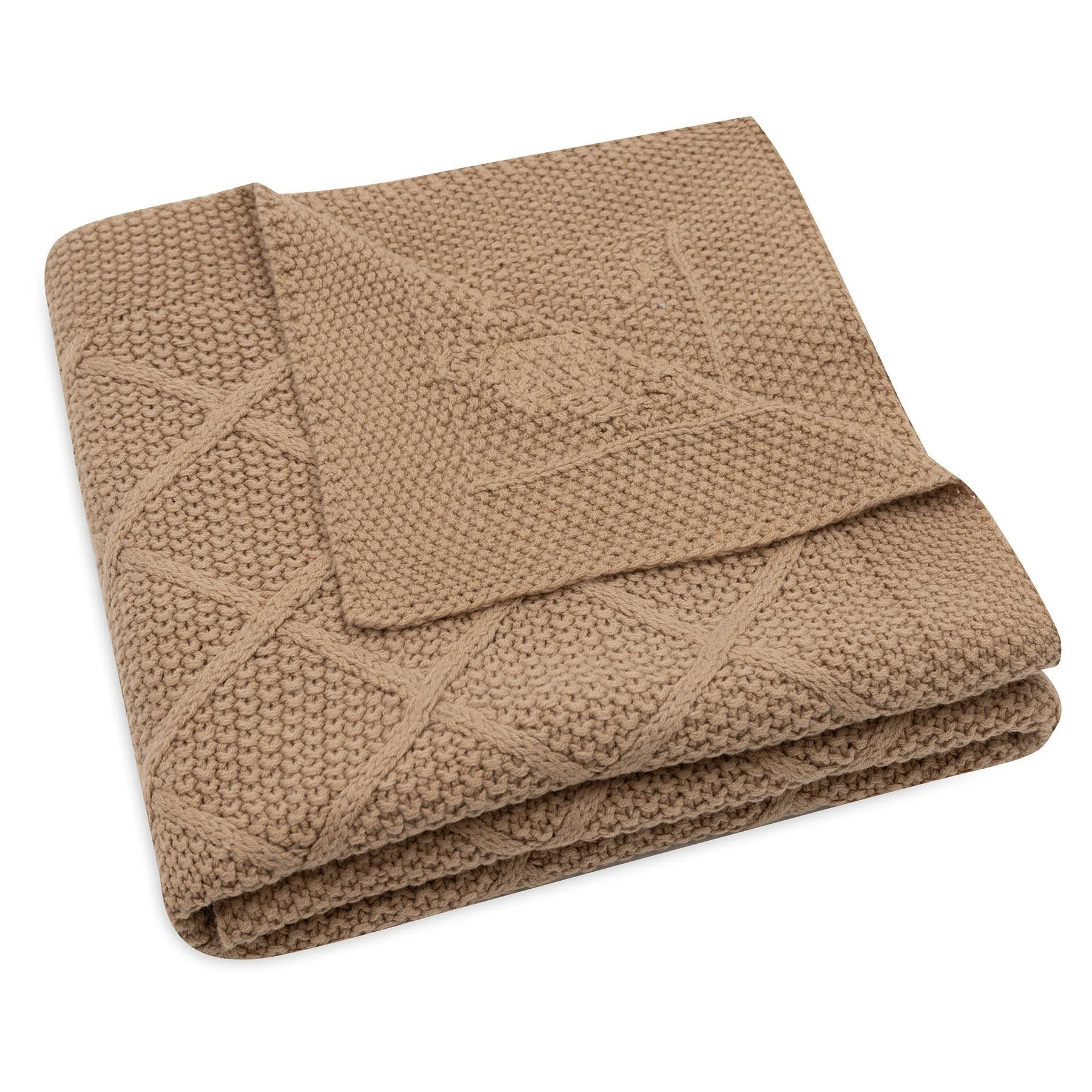 * Jollein Wiegdeken 75x100cm Check Knit Biscuit
