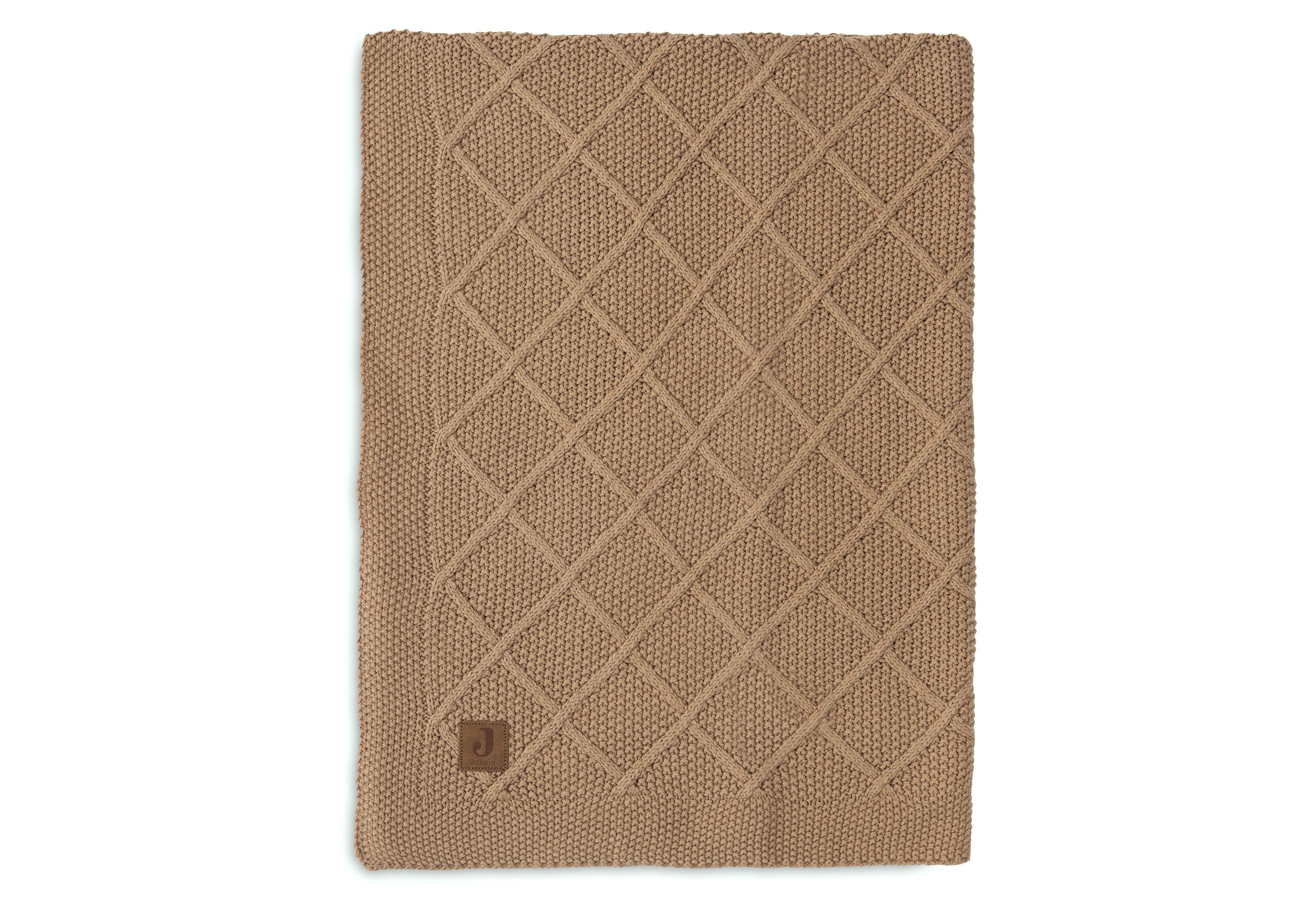 * Jollein Wiegdeken 75x100cm Check Knit Biscuit - Image 5