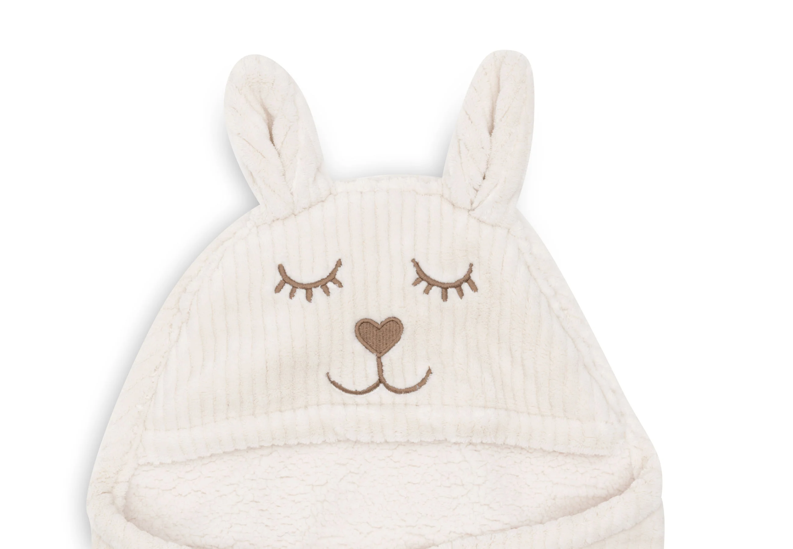 Jollein Wikkeldeken Bunny Cloudy Rib | Oatmeal - Image 2